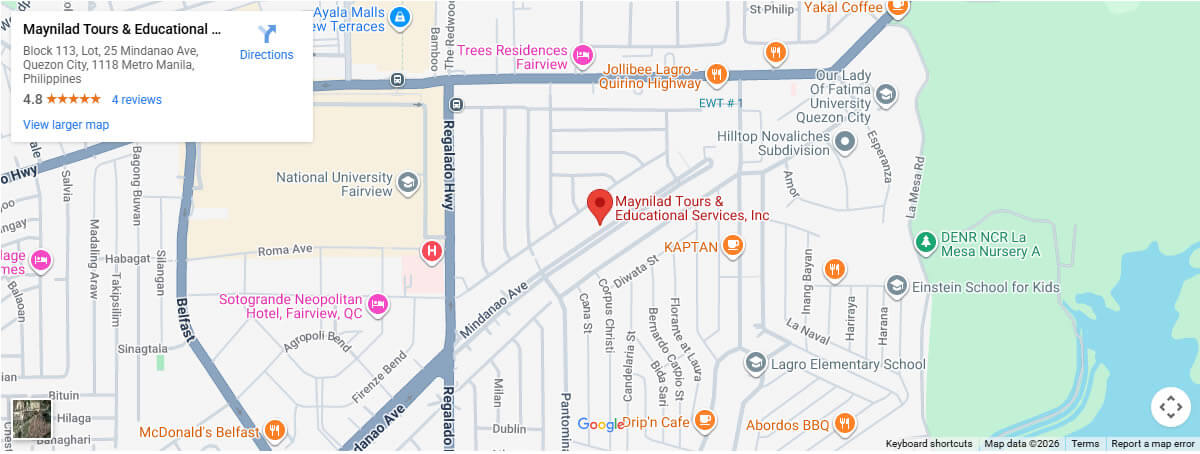 Maynilad Tours Contacts